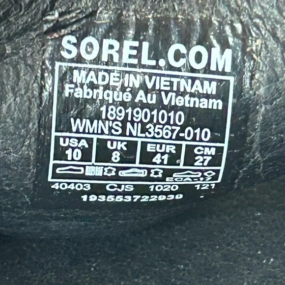 Sorel Black and White Kinetic Sandals - Picture 10 of 10